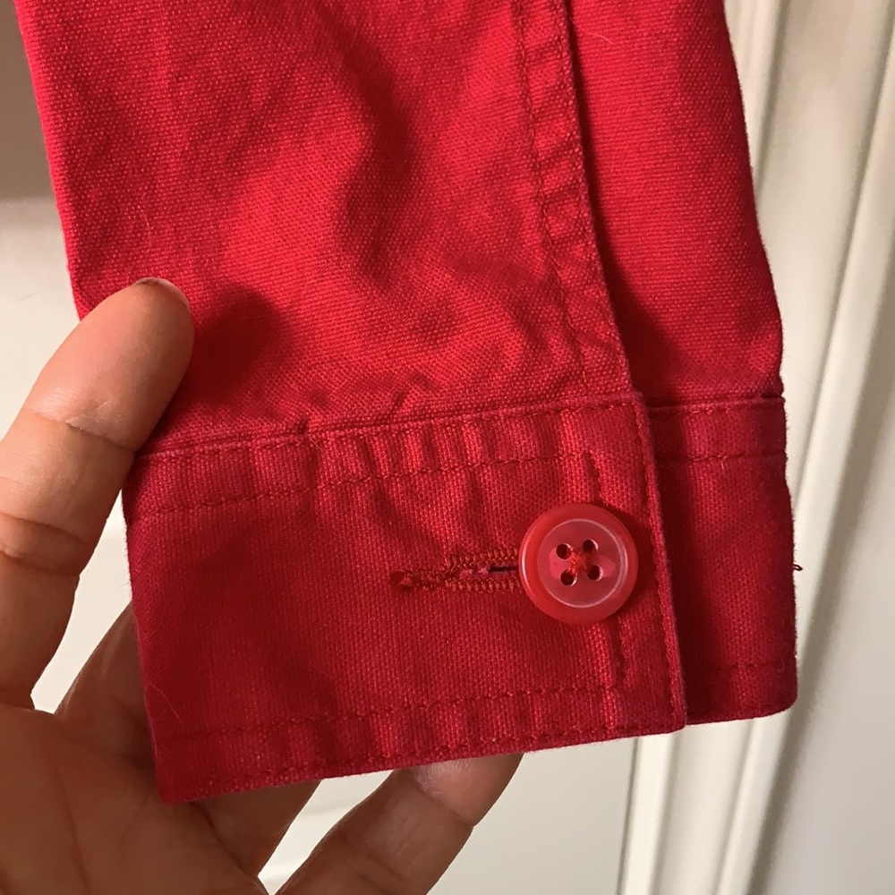 🌷3 for$25🌷Denver Hayes, US S, Red Long Sleeved Cotton Jacket - Picture 7 of 10